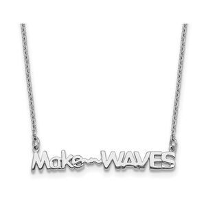 Sterling Silver Make Waves Necklace Pendant with Chain
